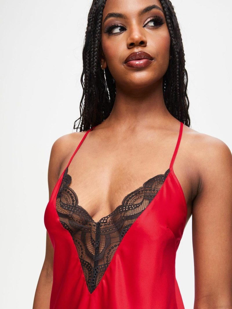 Adoration Chemise Black/Red | Babydolls & Camis Babydolls & Camis Babydolls & Camis