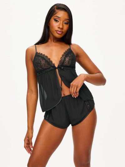 Alora Cami Set Black | Camis Babydolls & Camis Black