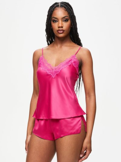 Cerise Cami Set Dark Pink | Pyjamas Babydolls & Camis Dark Pink