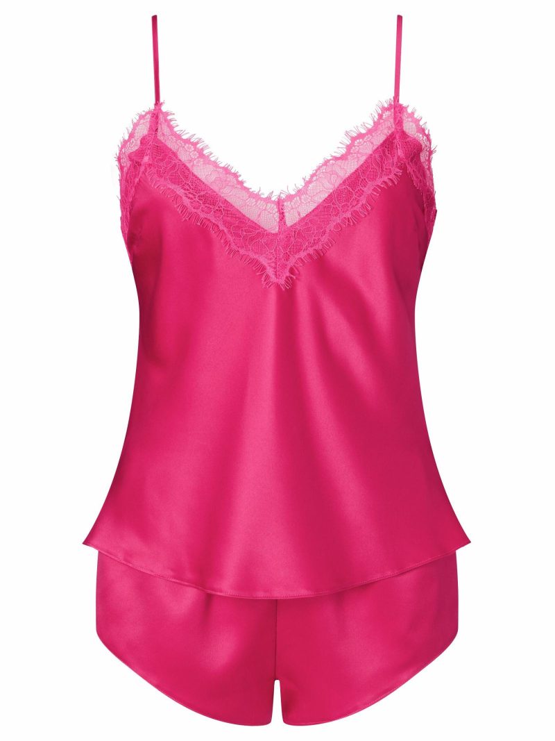 Cerise Cami Set Dark Pink | Pyjamas Babydolls & Camis Dark Pink