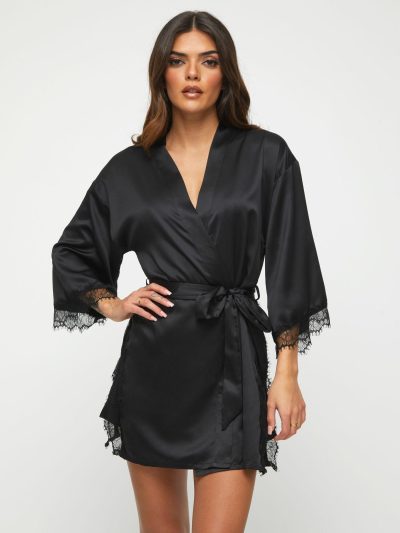 Cherryann Robe Black | Robes Nightwear Black