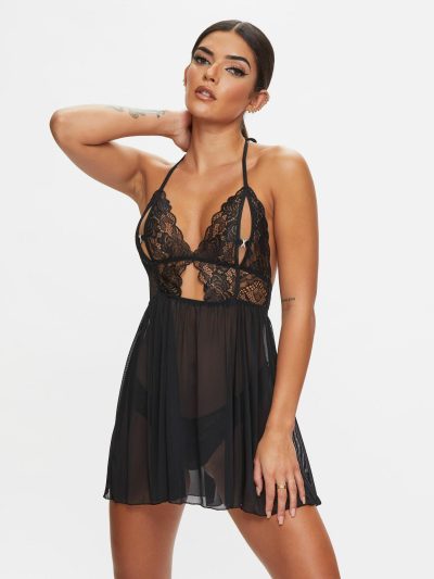 Diamond Kiss Chemise Black | Chemises & Babydolls Babydolls & Camis Black