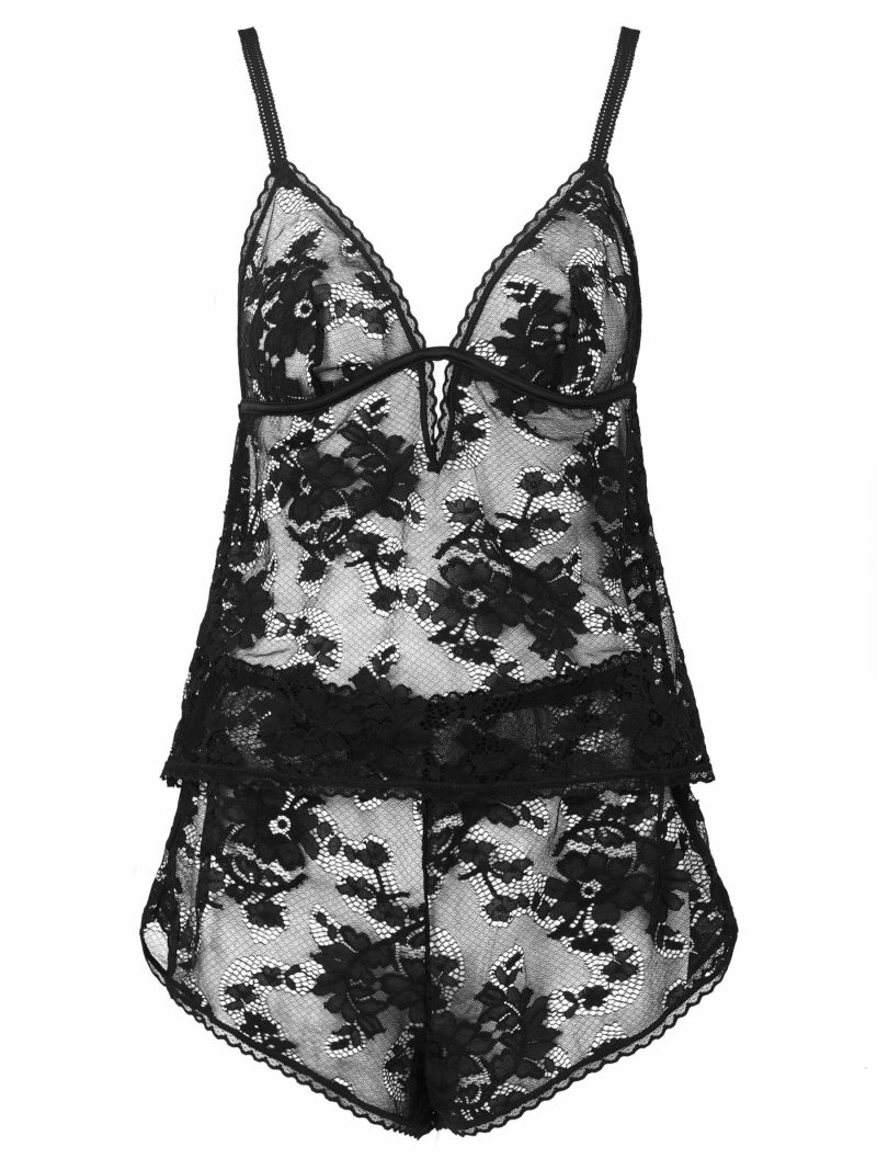 Enlightening Cami Set Black | Pyjamas Camis Black