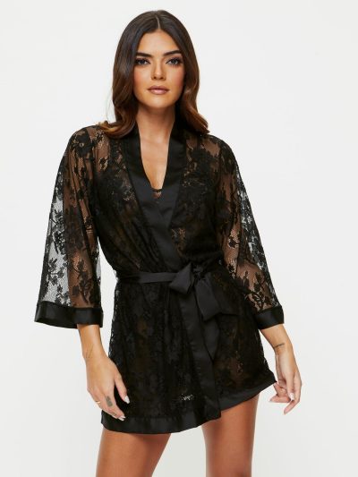 Enlightening Robe Black | Robes Nightwear Black