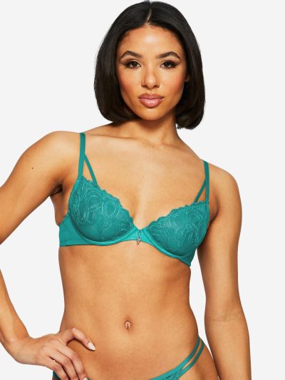 Entangled Non Padded Plunge Bra Teal | Bras Bras Bras