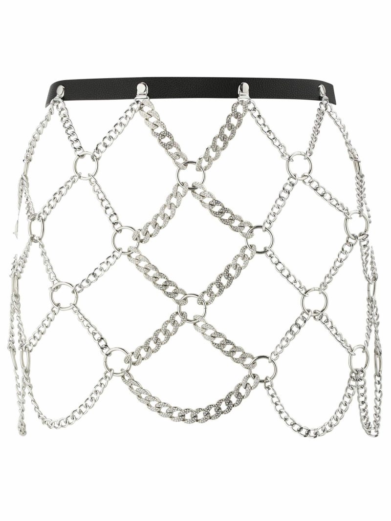 Festival Diamante Chain Skirt | Bondage Clothing Bondage Bondage Clothing