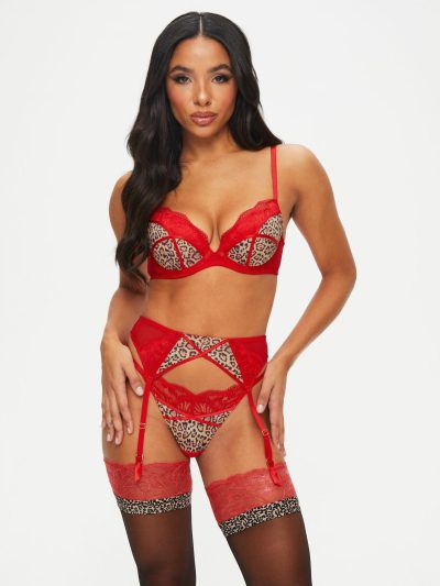 Instinctive Suspender Belt Red | Suspender Belts & Waspies Lingerie Red