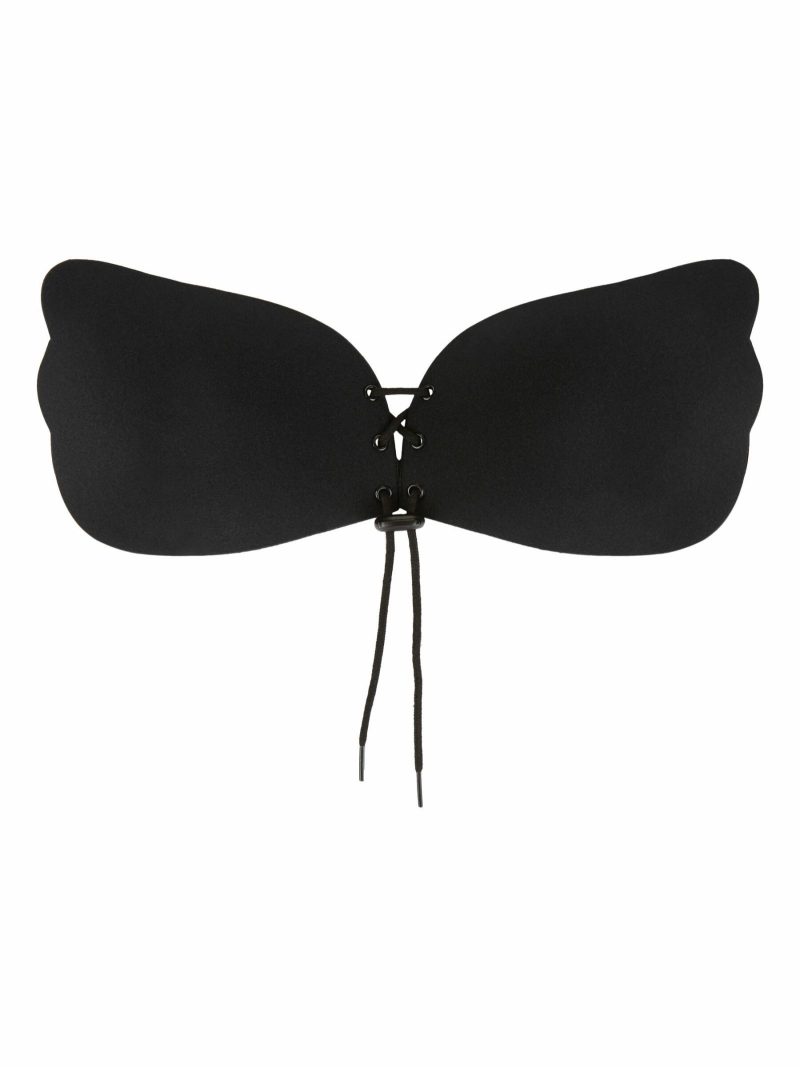 Lace-Up Stick On Bra Black | Bras Bras Black