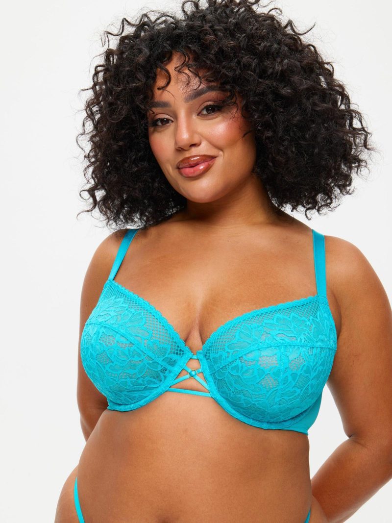 Lasting Lover Fuller Bust Non Padded Balcony Bra Light Blue | Lingerie Sets Bras Bras