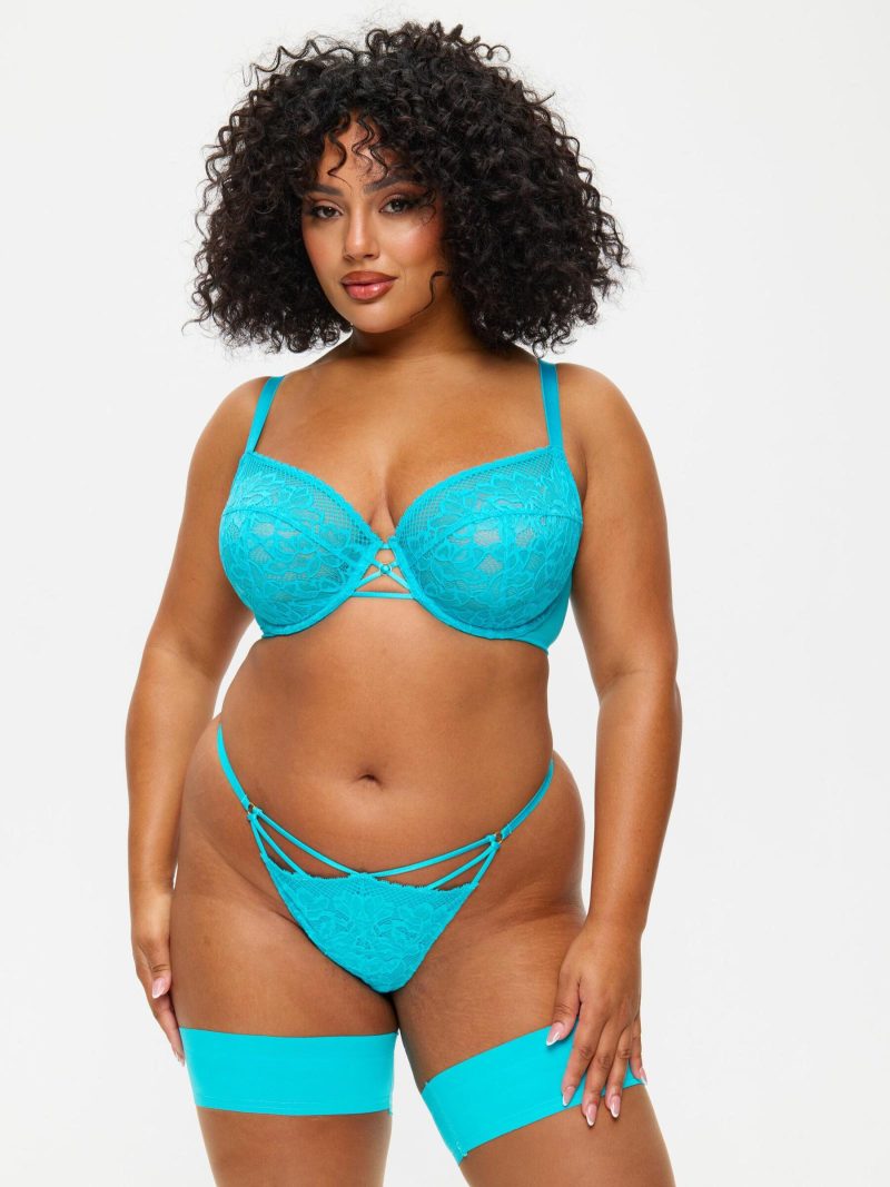 Lasting Lover Fuller Bust Non Padded Balcony Bra Light Blue | Lingerie Sets Bras Bras