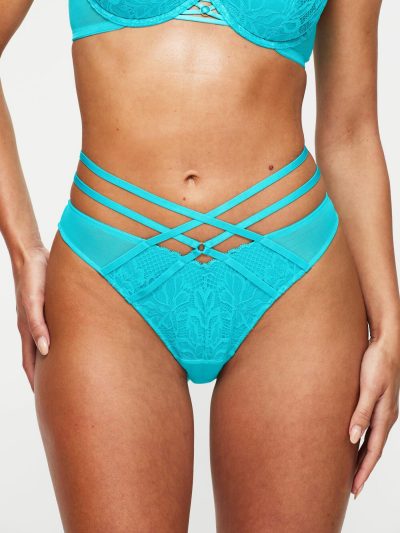 Lasting Lover High Leg Brazilian Light Blue | Lingerie Sets Knickers & Thongs Knickers & Thongs