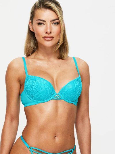 Lasting Lover Padded Plunge Bra Light Blue | Bras Bras Bras