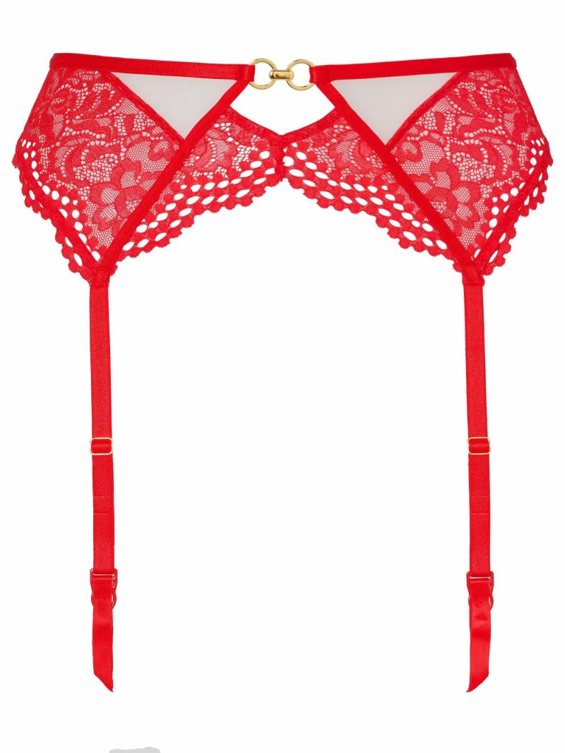 Lovers Lace Suspender Belt Red | Suspender Belts & Waspies Everyday Lingerie Everyday Lingerie