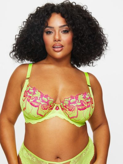 Luminescent Fuller Bust Non Padded Balcony Bra Lime | Lingerie Sets Bras Bras