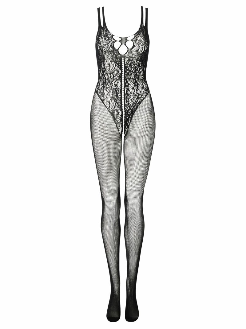 Radiance Crotchless Bodystocking Black | Crotchless Lingerie Bodystockings Black