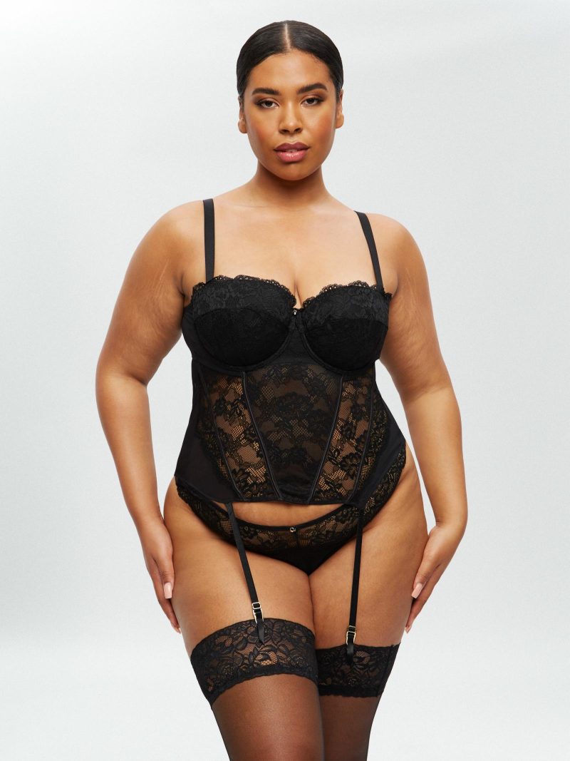 Sexy Lace Planet Basque Black | Everyday Lingerie Corsets & Basques Black