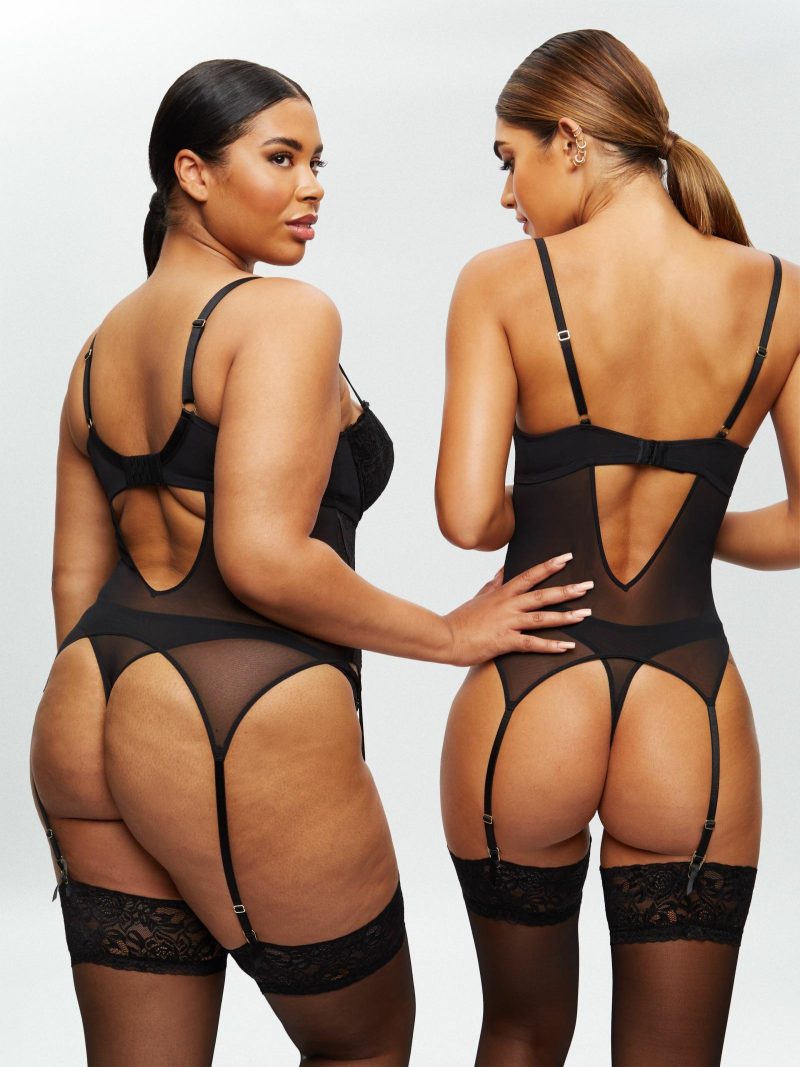 Sexy Lace Planet Basque Black | Everyday Lingerie Corsets & Basques Black