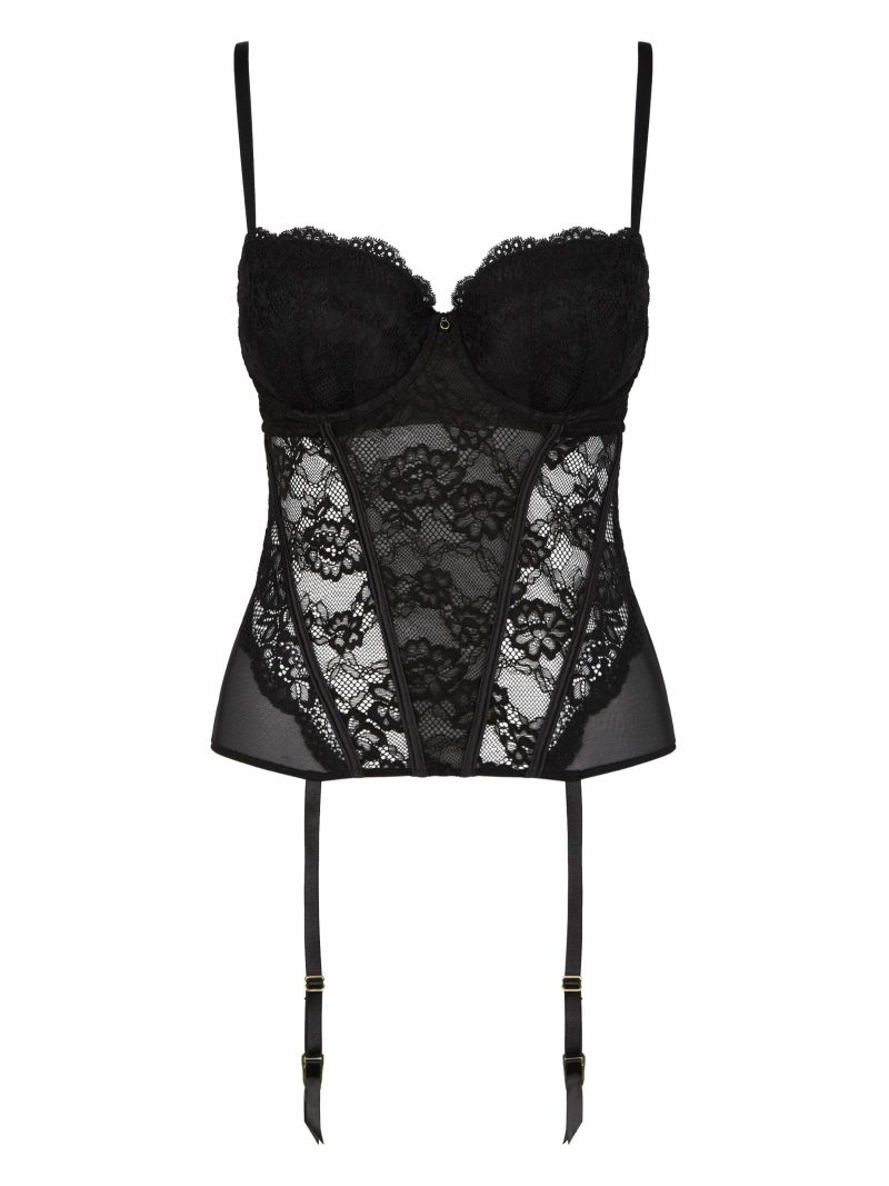 Sexy Lace Planet Basque Black | Everyday Lingerie Corsets & Basques Black