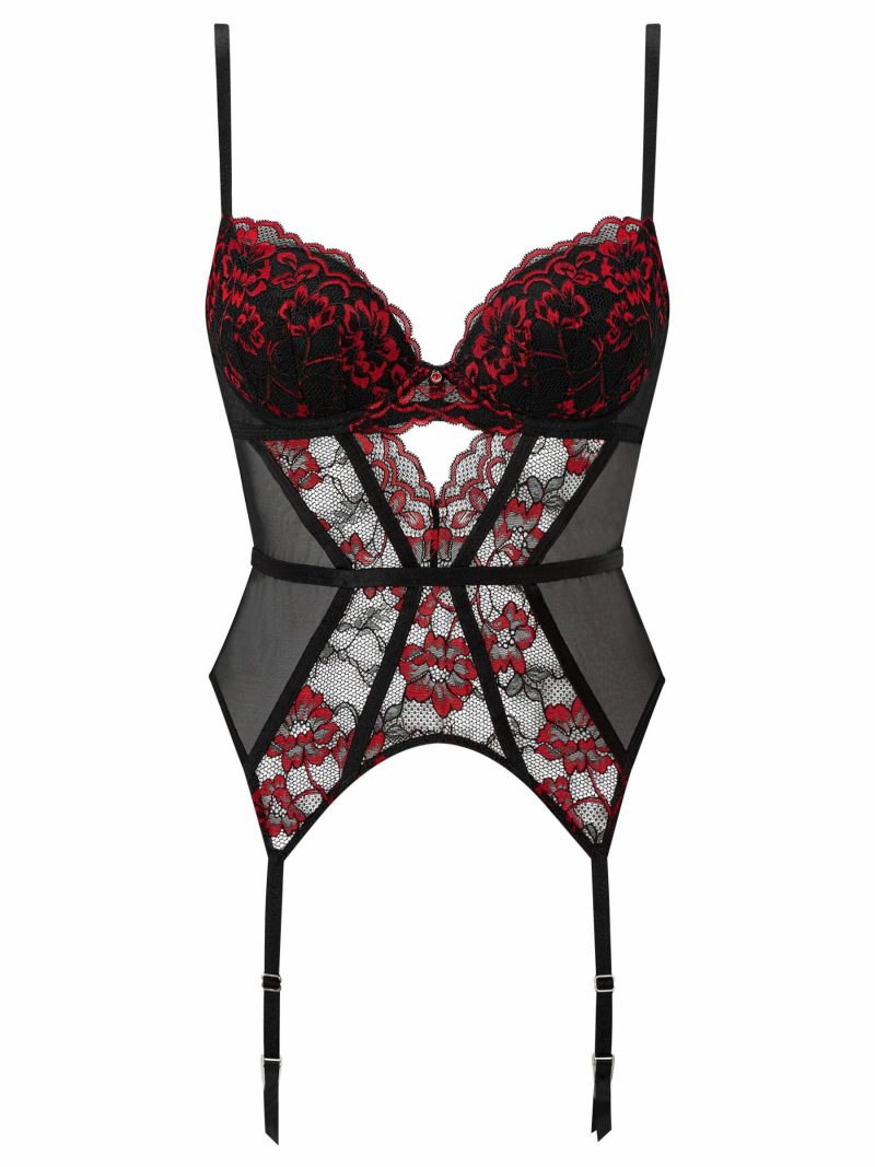 Sexy Lace Planet Basque Black/Red | Corsets & Basques Corsets & Basques Black