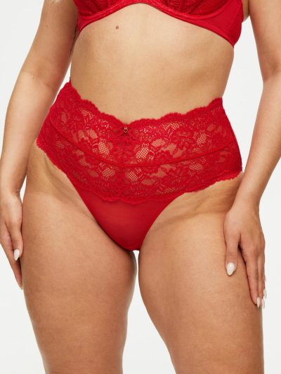 Sexy Lace Planet High Waist Brazilian Red | Knickers & Thongs Everyday Lingerie Everyday Lingerie