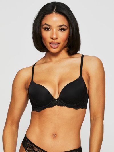 Sexy Lace Planet Smooth Plunge Bra Black | Bras Bras Black