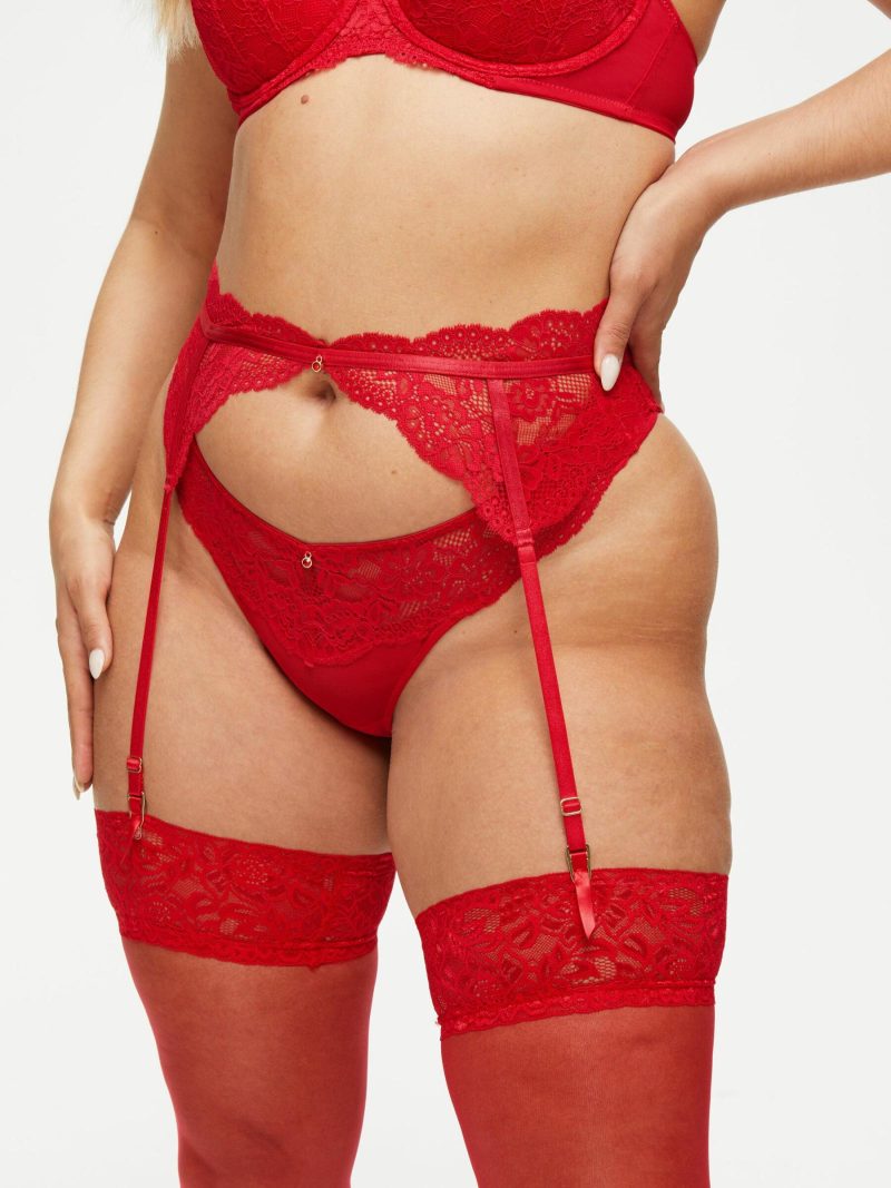 Sexy Lace Planet Suspender Belt Red | Suspender Belts & Waspies Everyday Lingerie Everyday Lingerie