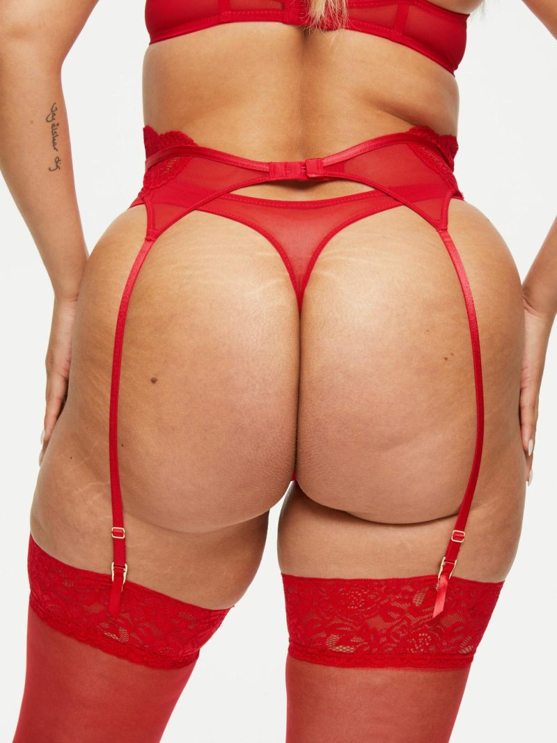 Sexy Lace Planet Suspender Belt Red | Suspender Belts & Waspies Everyday Lingerie Everyday Lingerie