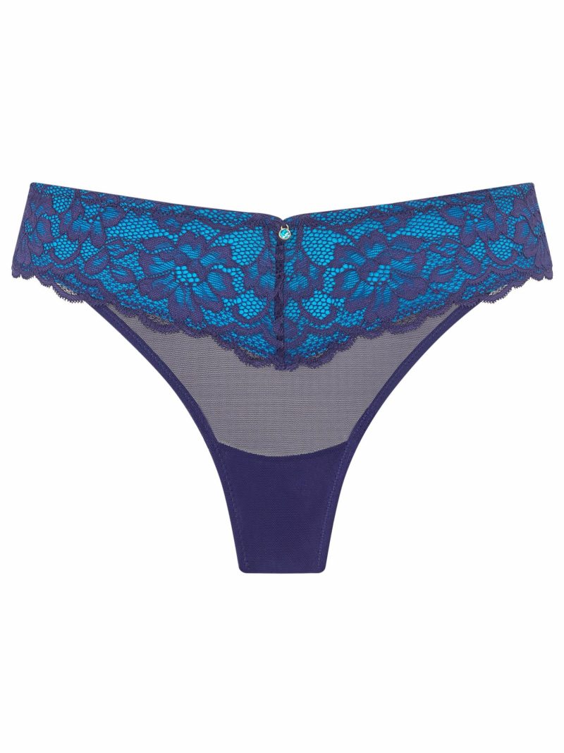 Sexy Lace Planet Thong Dark Blue | Knickers & Thongs Knickers & Thongs Dark Blue