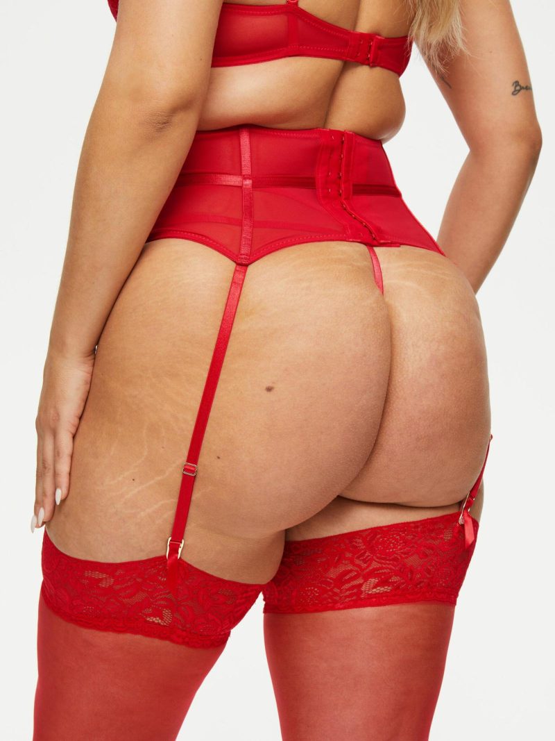 Sexy Lace Planet Waspie Red | Suspender Belts & Waspies Everyday Lingerie Everyday Lingerie