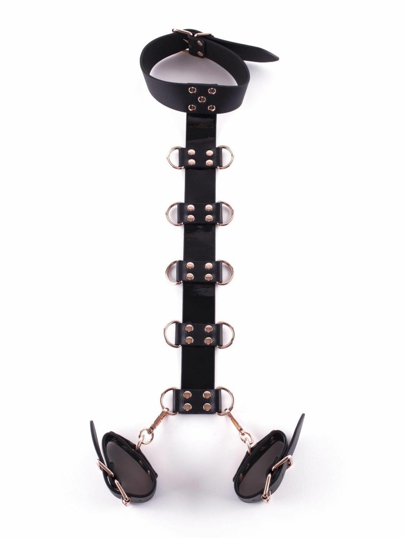 Signature Faux Leather Neck To Wrist Restraint | Handcuffs & Restraints Bondage Handcuffs & Restraints