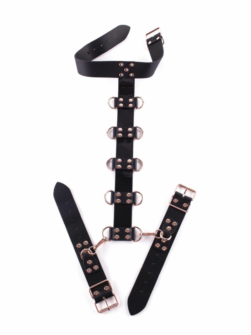 Signature Faux Leather Neck To Wrist Restraint | Handcuffs & Restraints Bondage Handcuffs & Restraints