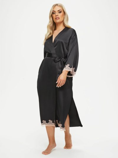 Sorella Maxi Robe Black | Robes Nightwear Black