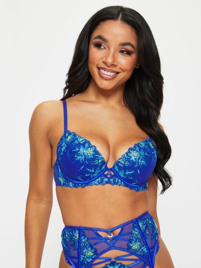 Surreal Padded Plunge Bra Cobalt | Bras Bras Bras