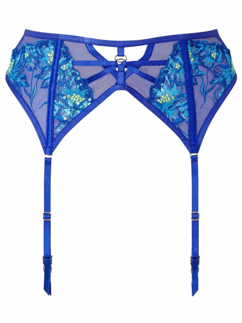 Surreal Suspender Belt Cobalt | Suspender Belts & Waspies Lingerie Cobalt