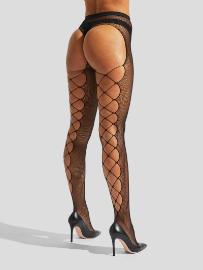 The Crotchless Fishnet Tights Black | Stockings Crotchless Lingerie Black