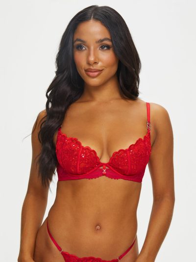 The Icon Non Padded Plunge Bra Red | Bras Bras Bras