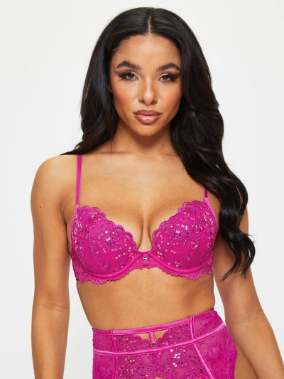 The Icon Padded Plunge Bra Bright Purple | Bras Bras Bras