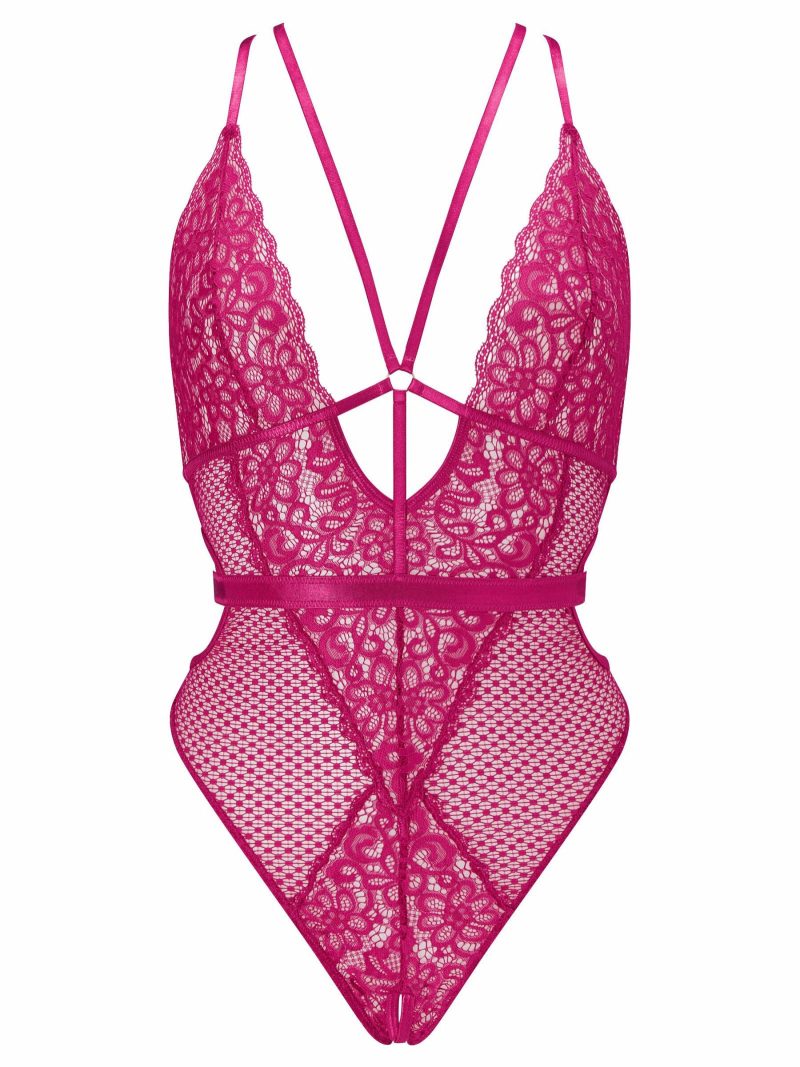 The Obsession Crotchless Body Bright Pink | Crotchless Lingerie Bodies Bodies