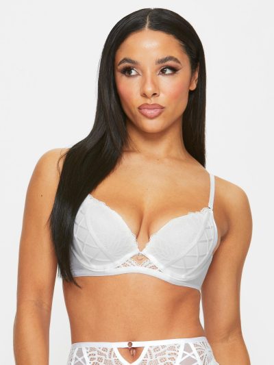 Unforgettable Padded Plunge Bra White | Everyday Lingerie Bras Bras