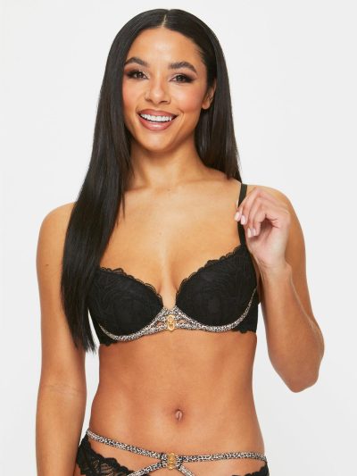 Untamable Padded Plunge Bra Black | Bras Bras Black