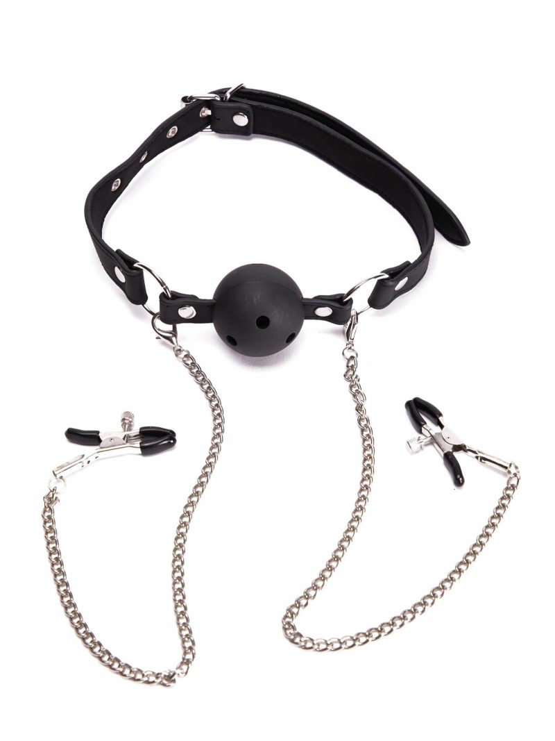 Ball Gag & Nipple Clamps | Blindfolds, Masks & Gags Blindfolds, Masks & Gags Blindfolds, Masks & Gags