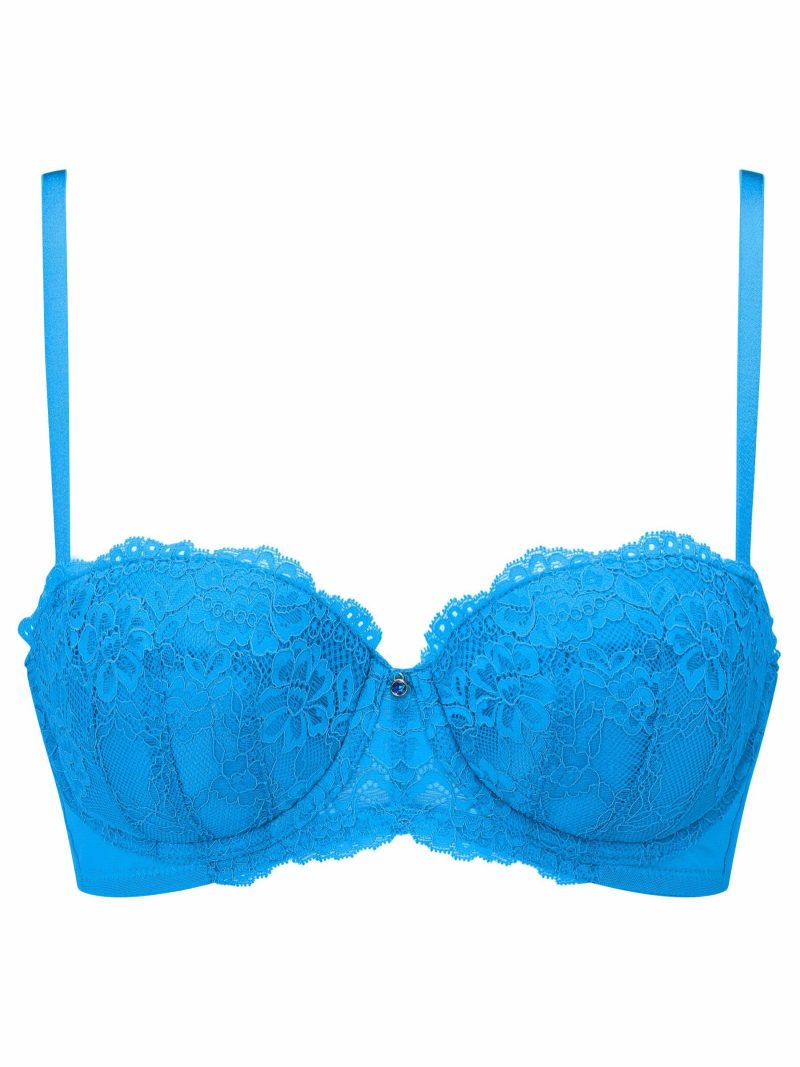 Sexy Lace Planet Padded Balcony Bra Cobalt | Bras Bras Bras