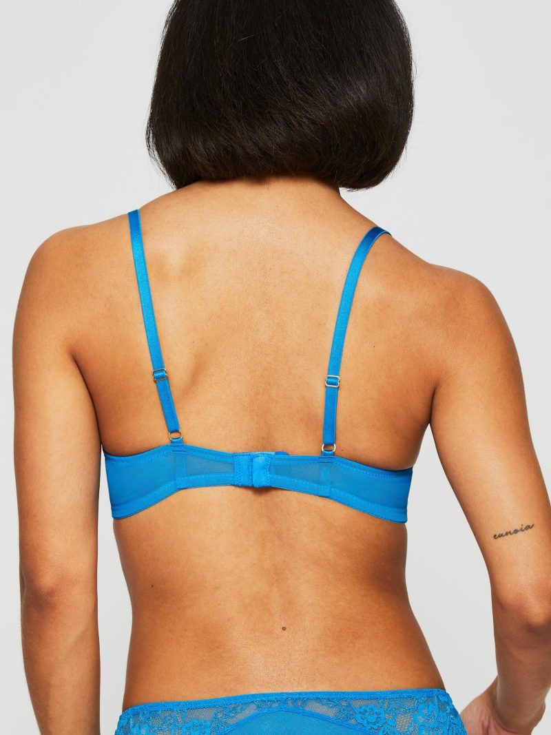 Sexy Lace Planet Padded Balcony Bra Cobalt | Bras Bras Bras